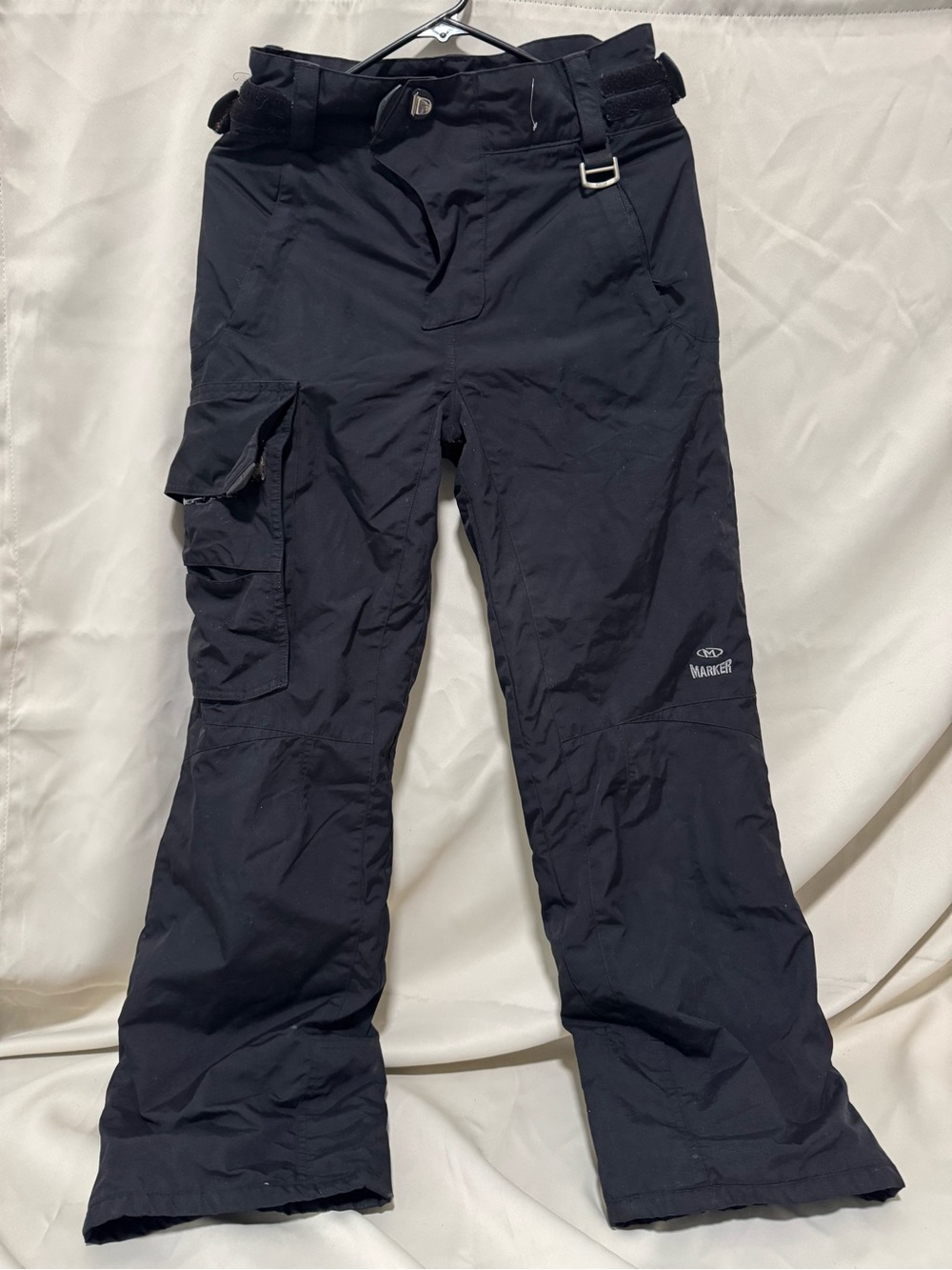 Marker Black Insulated Ski Snowboard Pants Adjustable Waist Cargo Pants